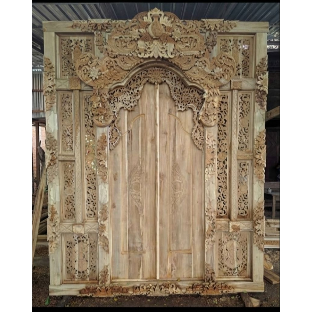 pintu ukir style bali kayu jati