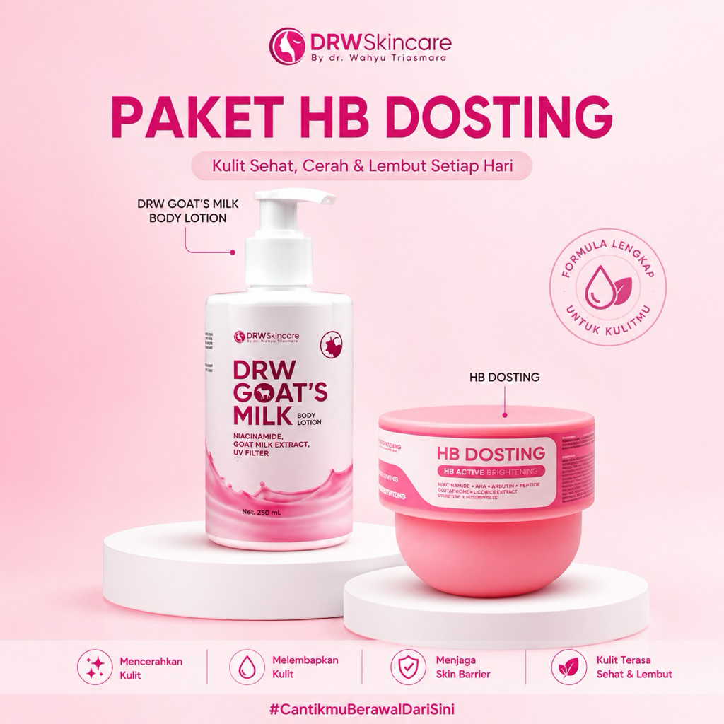Drw Skincare Lotion Yellow Plus Licorice/Hb Dosting/Goat's Milk/Tone Up/Paket Hb Dosting