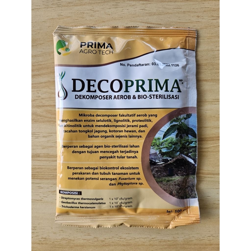 DECOPRIMA WP (100 Gram) - Dekomposer Aerob & Bio-Sterilisasi Lahan Terbaik
