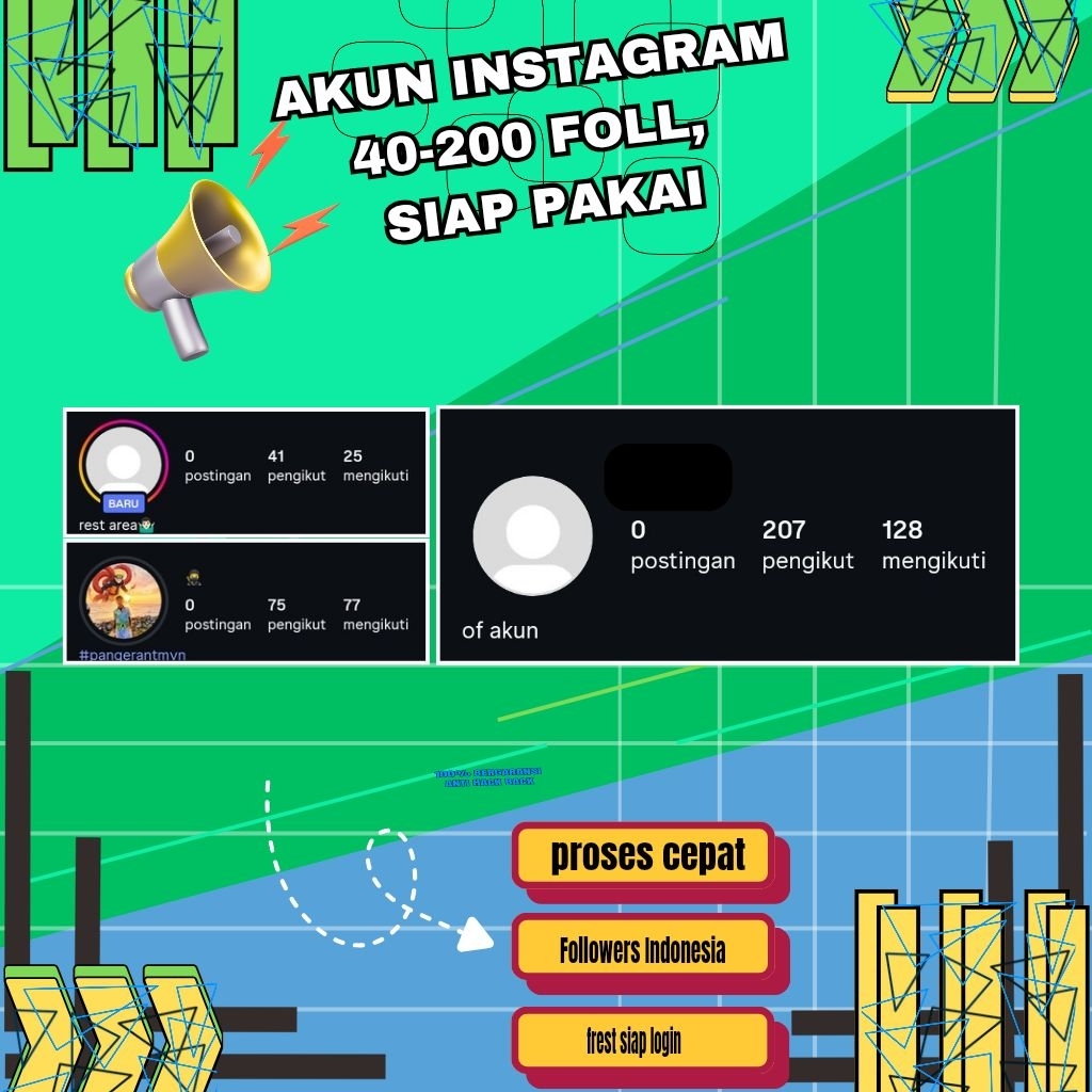 RE-STOCK AKUN IG 40 80 120 160 200 FOLLOWERS REAL INDO SIAP PAKAI