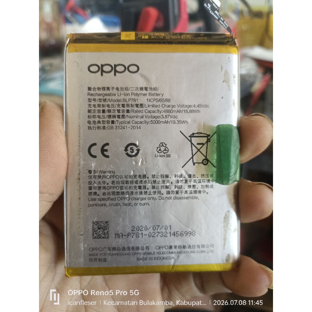 btre OPO blp 781 OPO a52/92 original copotan garansi tes
