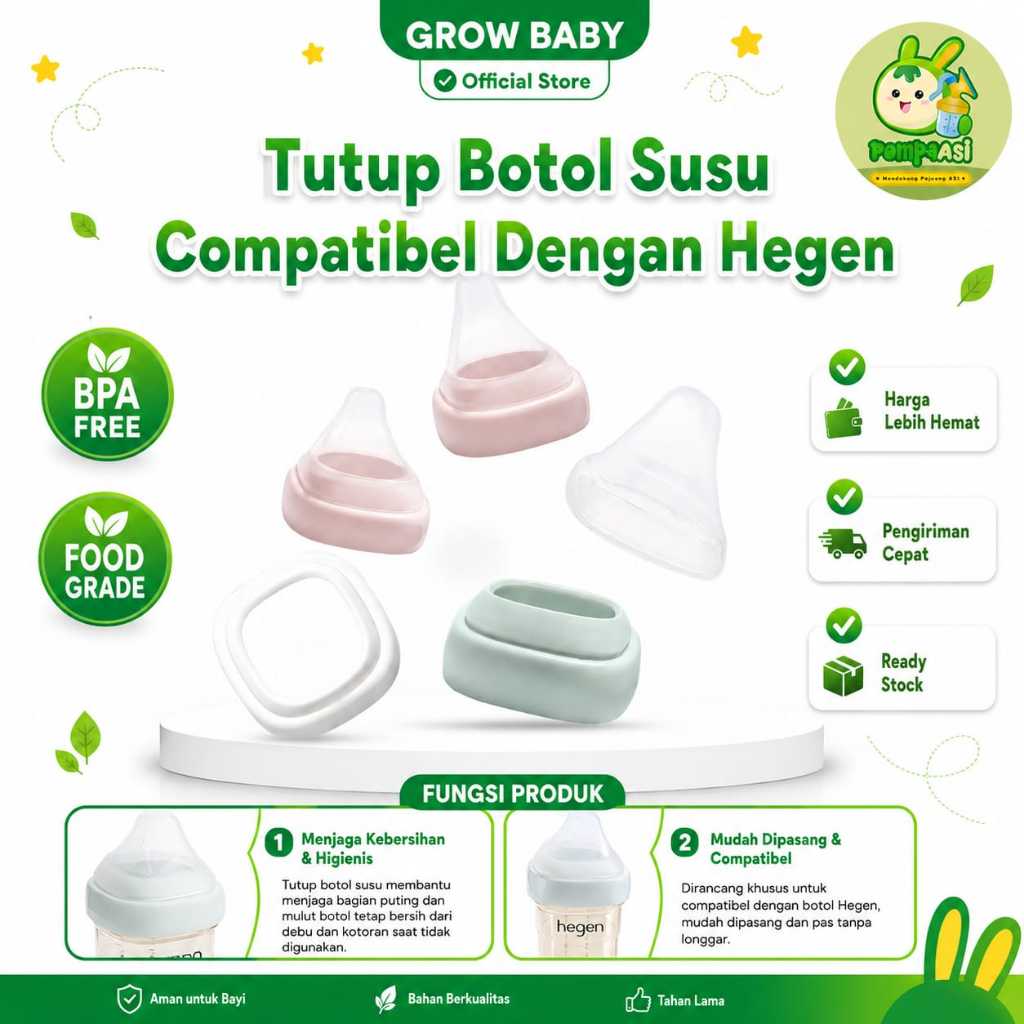 [Grow Baby] Tutup Botol Susu Compatibel Dengan Hegen