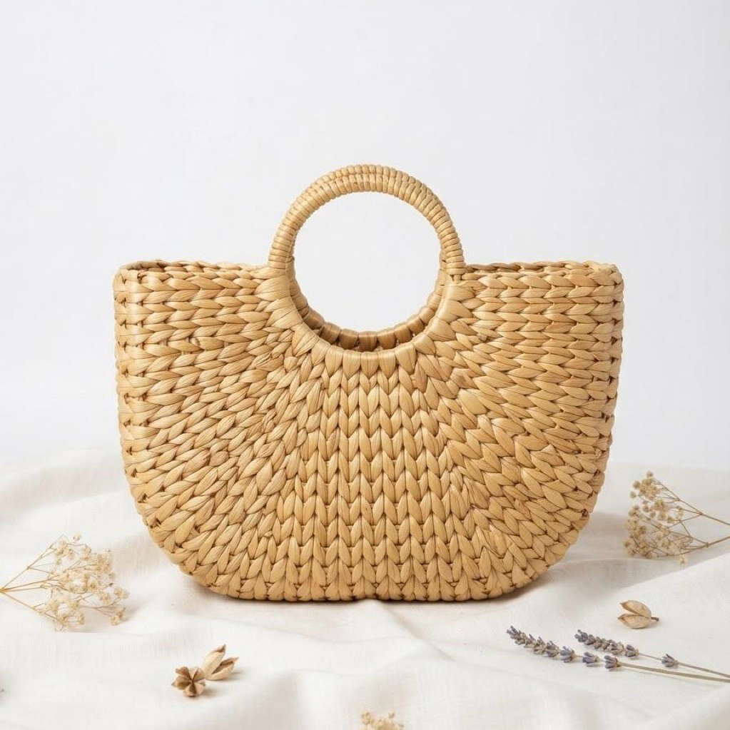 Tas Anyaman / Tas Handle / Tas Eceng Gondok/ Kerajinan Eceng Gondok