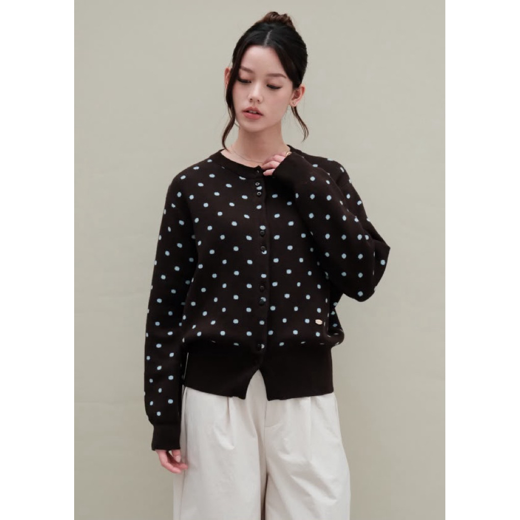 Nueta Polka Knit Cardigan