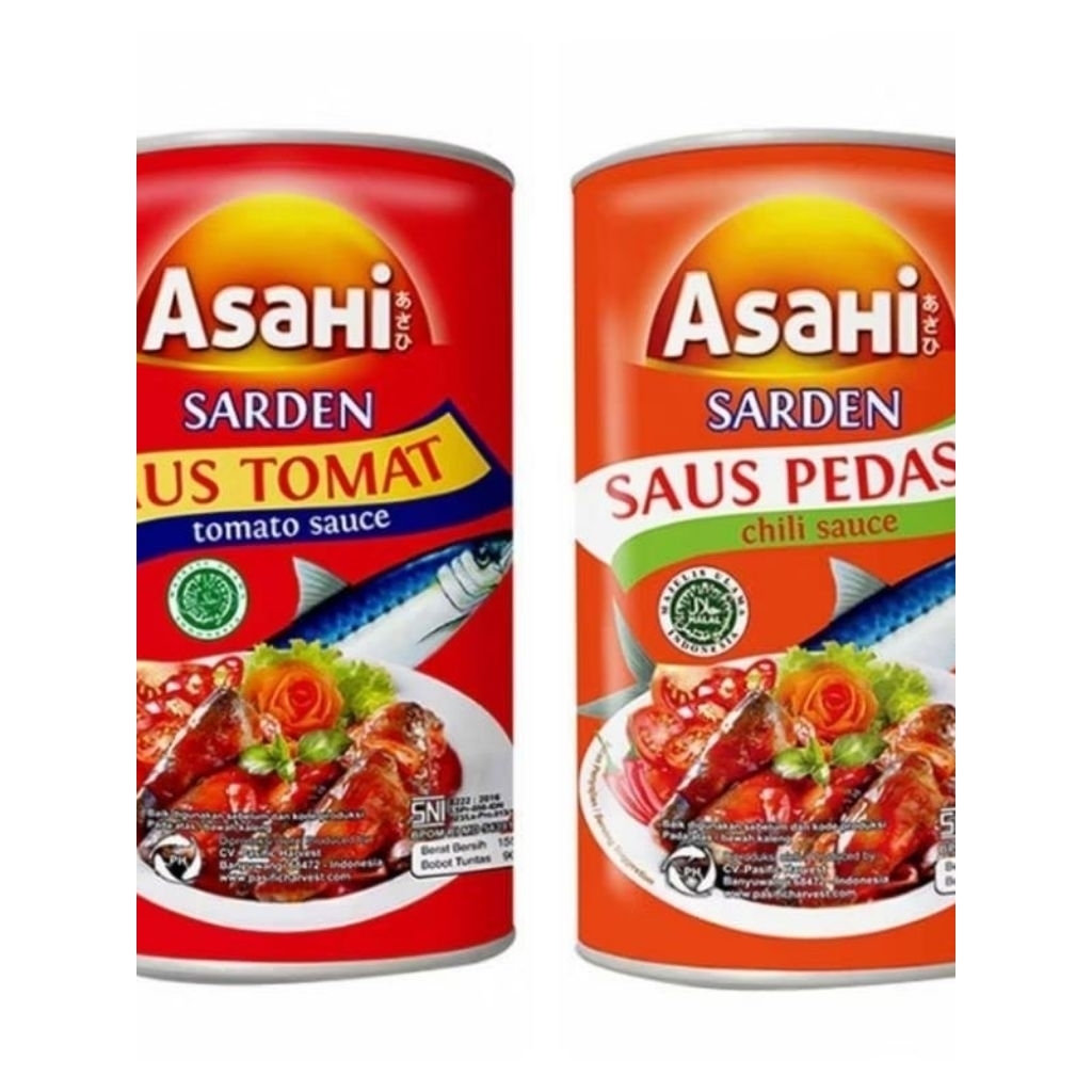 ASAHI SARDEN KEMASAN KALENG 155 GRAM / MAKANAN KALENG