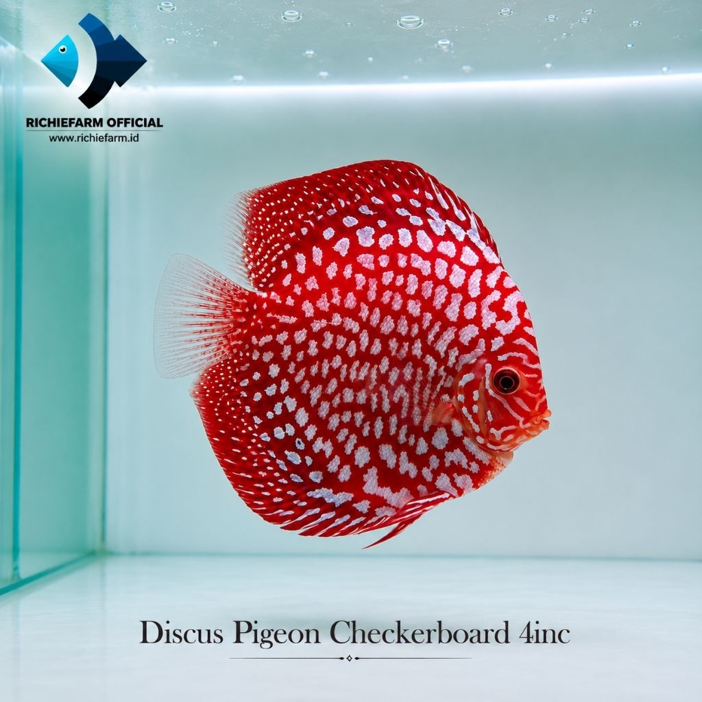 Discus Pigeon Checkerboard 4inc