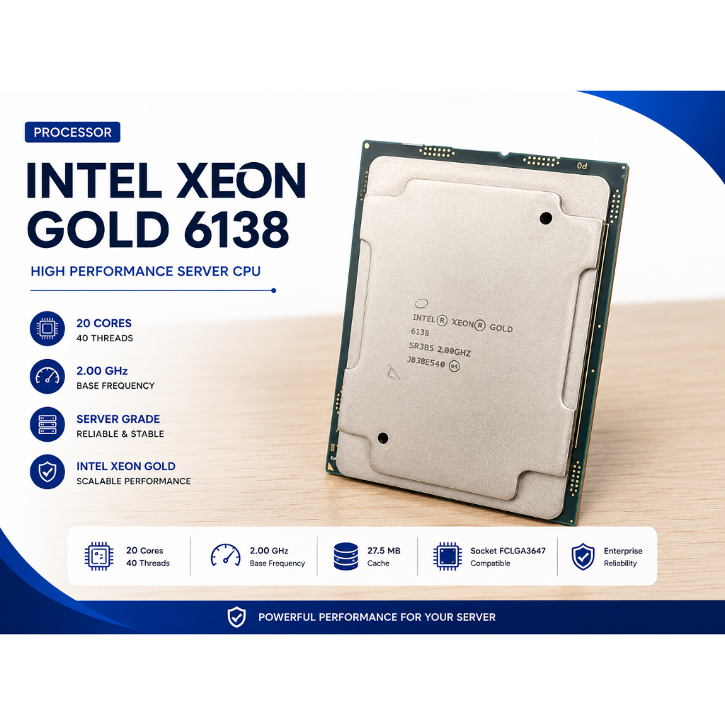 INTEL XEON GOLD 6138 - PROCESSOR INTEL XEON GOLD 6138