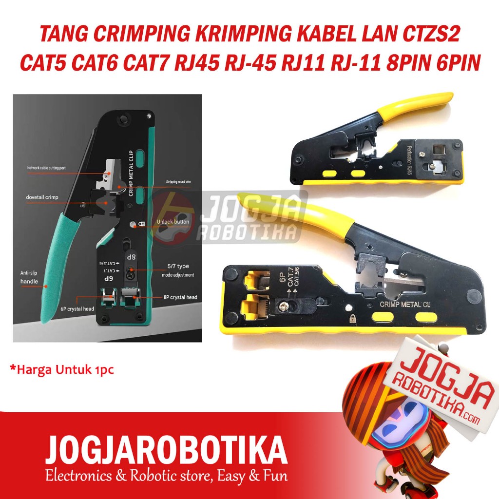 TANG CRIMPING KRIMPING KABEL LAN CTZS2 CAT5 CAT6 CAT7 RJ45 RJ-45 RJ11 RJ-11 8PIN 6PIN