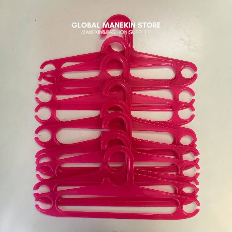 Hanger Plastik Murah 17 Inch | Hanger Plastik Hitam Tebal | Isi 12 PCS