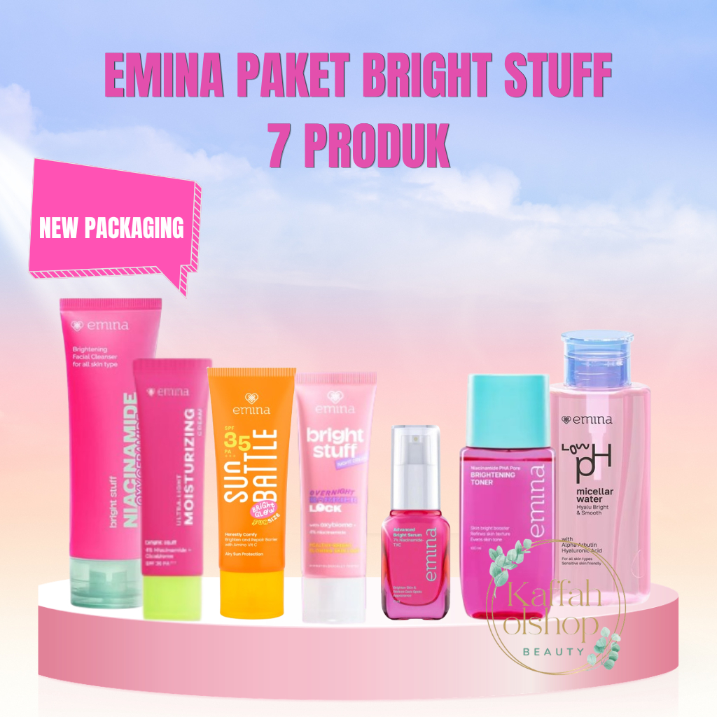 EMINA 1 PAKET BRIGHT STUFF LENGKAP 7 PRODUK