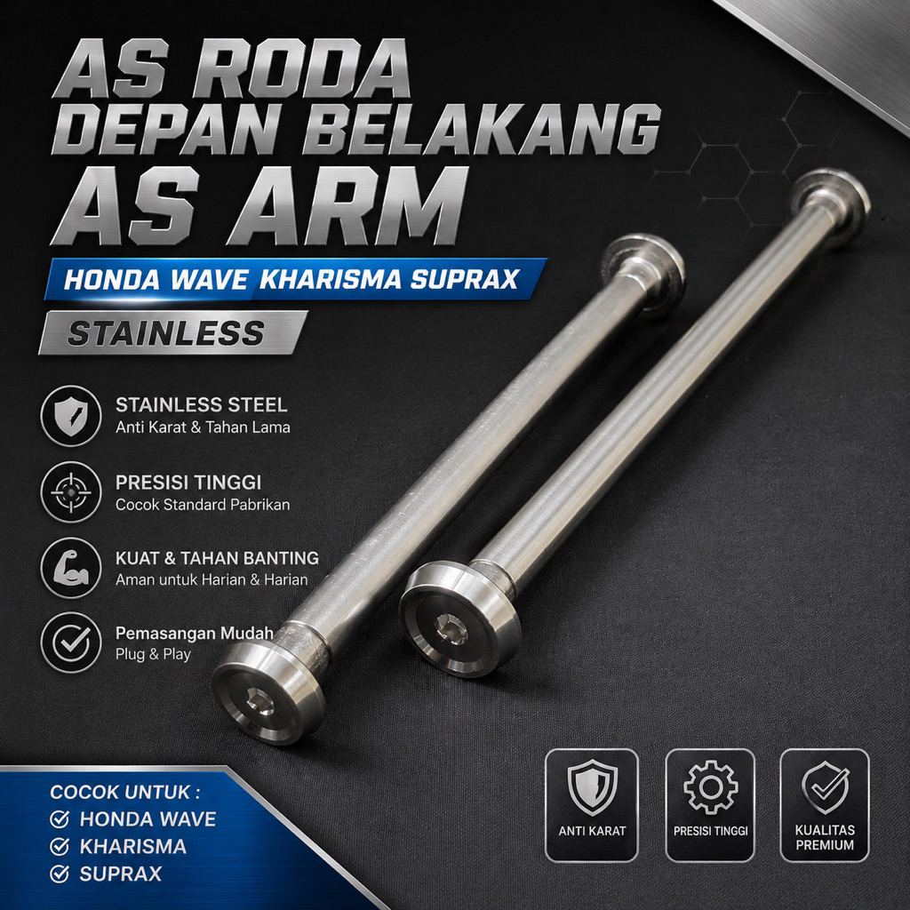 as roda depan belakang swing arm kharisma supra 125 supra x kirana wave 125 pemanis stainless slim