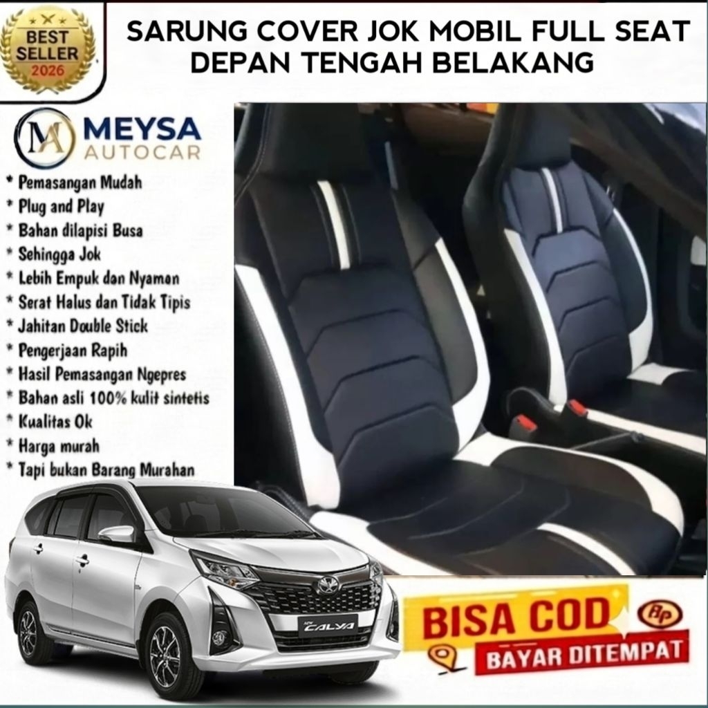 sarung cover jok mobil calya 2020 full set merk bahan oscar