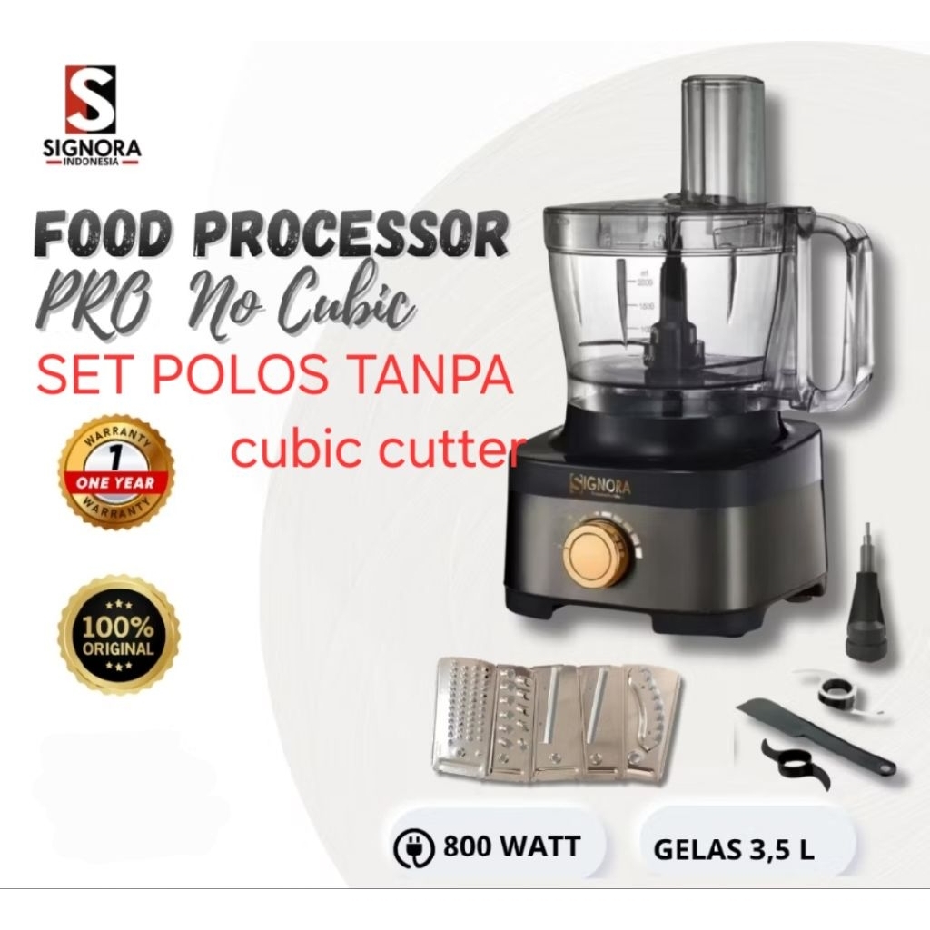 Signora New Food Processor Pro Tanpa Cubic Cutter Dark GREY/ Food Processor Signora