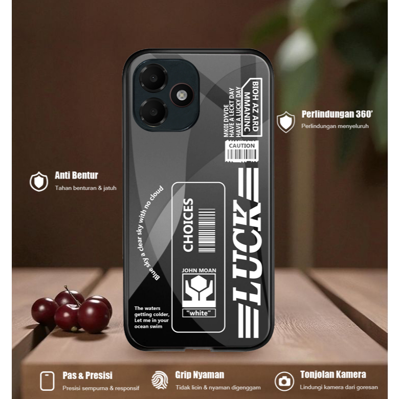 Case Glass Akrilik For OPPO A6 OPPO A6X OPPO A6C RENO 15F RENO 14F OPPO A5 PRO A6 PRO- case hp - cas