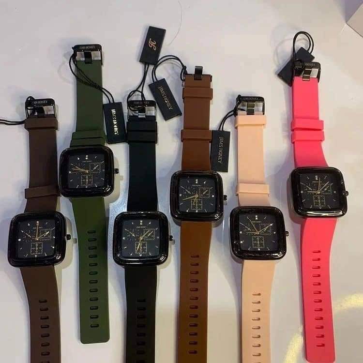 JIMS HONEY - JT 8027 Jam Tangan Unisex Jims Honey JT 8027 dengan Tali Karet Anti Air