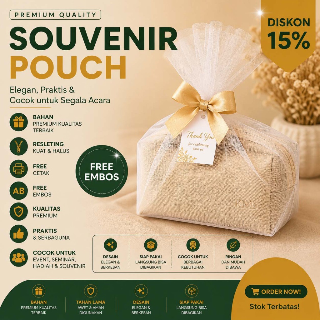 Souvenir Pernikahan Pouch Boxy Kemasan Tile Souvenir Nikah Souvenir Custom