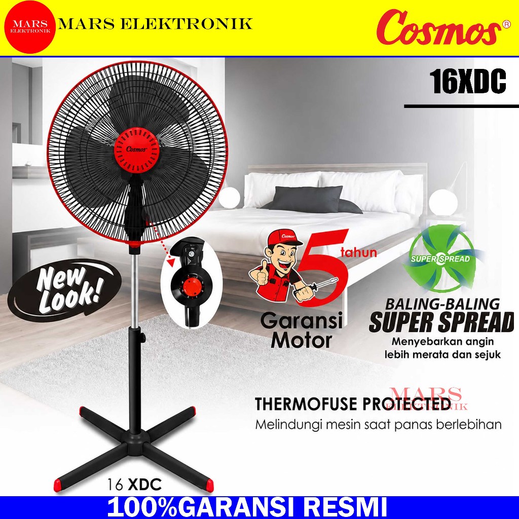 KIPAS ANGIN STAND FAN COSMOS 16-XDC BERDIRI / KIPAS ANGIN BERDIRI COSMOS 16 XDC / 16XDC