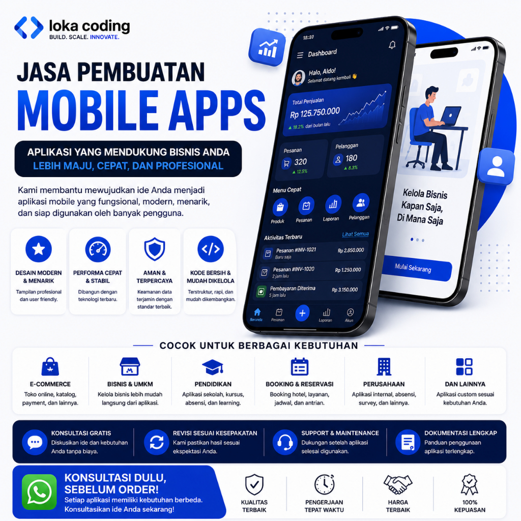 Jasa Pembuatan Aplikasi Android Custom | Mobile Apps Bisnis | Android App Development