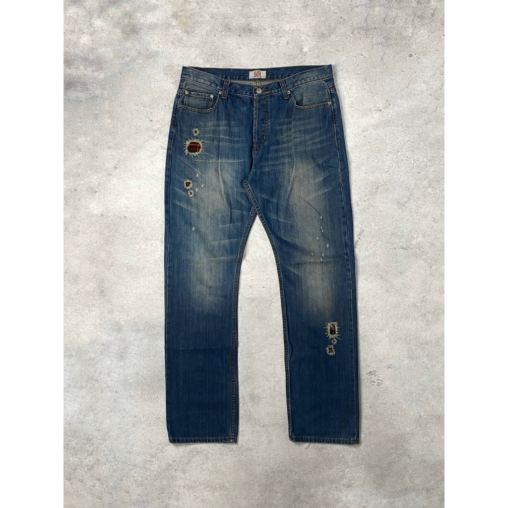 Celana Panjang Pria by Levis 501 Vintage Patchwork