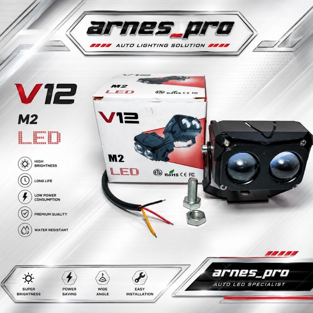 LAMPU TEMBAK SOROT LED LASER GUN V12 M2 LASER GUN D2 MOTOR MOBIL