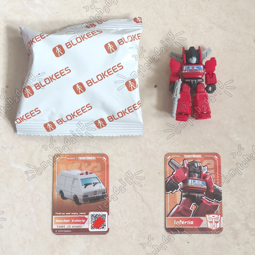 [Baca Deskripsi] Paket 2 Mainan Blokees Transformers Galaxy Defender Rachet Inferno Baru Segel