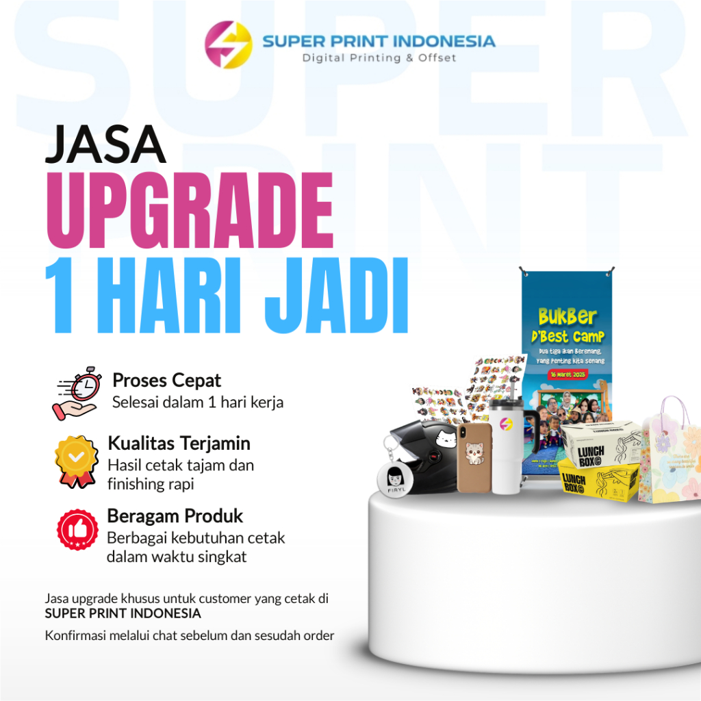 Jasa Layanan Cetak Kilat Sehari Jadi - Stiker & Art Paper