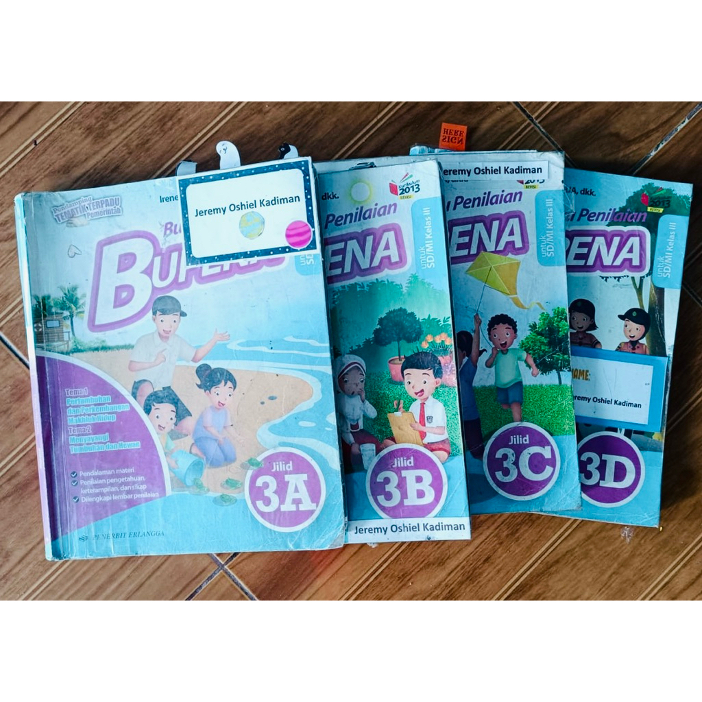 Buku Siswa Bupena 1A, Bupena 1B, Bupena 1C, Bupena 1D, Bupena 2A, Bupena 2B, Bupena 2C, Bupena 2D, B