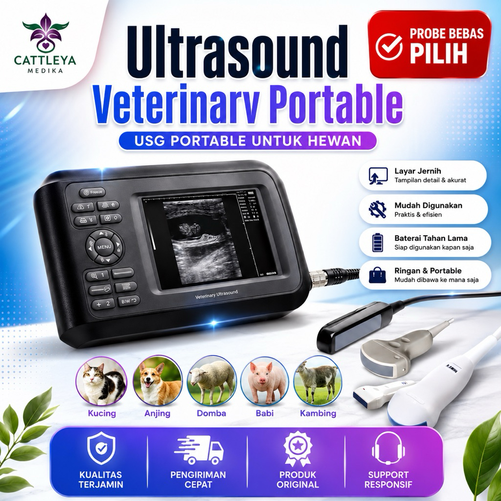 ULTRASOUND USG VETERINARY | USG HEWAN PORTABLE | ALAT USG VET PEMINDAI UNTUK HEWAN PELIHARAAN BEBAS 