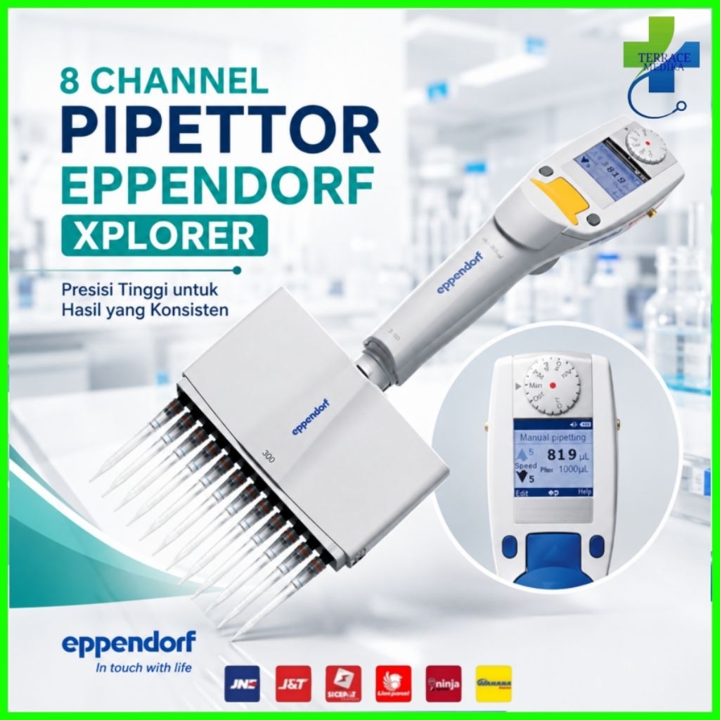 Eppendorf Xplorer 8 Channel Pipettor Digital Original Multichannel Pipette / Micropipette Elektronik