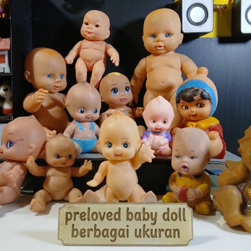 preloved Baby doll karet, Boneka bayi Bekas. besar