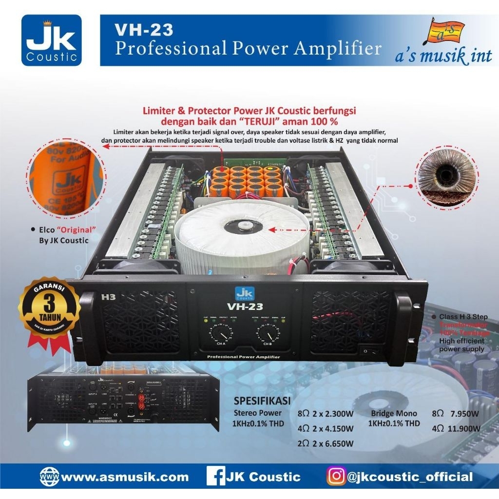 POWER JK COUSTIK VH 23/ Power Jk Coustik Vh 23/ power jk coustik vh 23