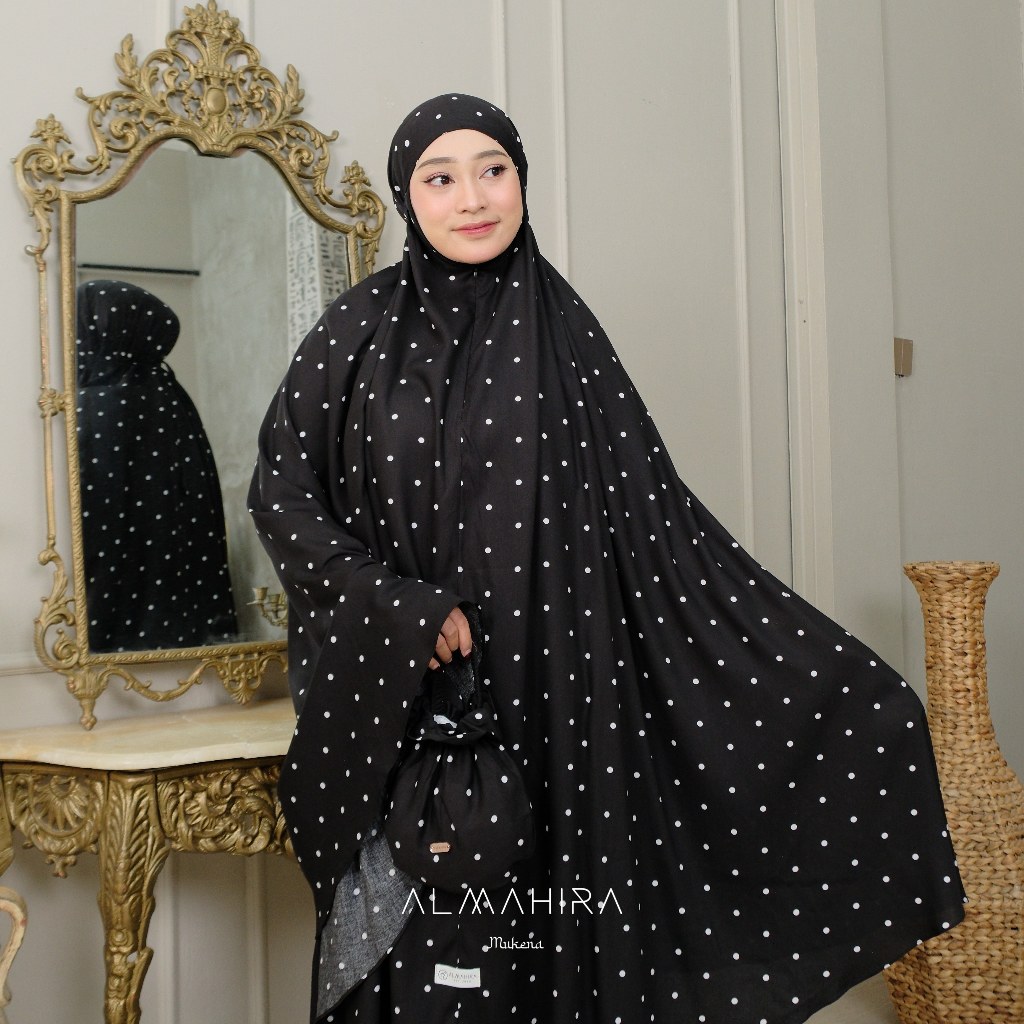 ALMAHIRA - Prayer Set Polkadot polka | Mukena Dewasa polkadot | Rayon Premium