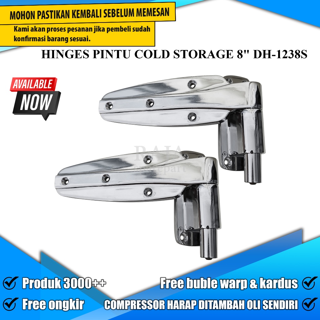 HP1238S ENGSEL PINTU / COLD ROOM ENGSEL / HINGES PINTU COLD STORAGE 8" DH-1238S