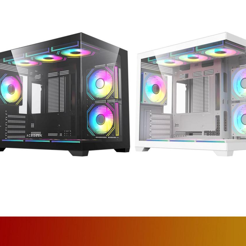 ACEGEEK LUCID BLACK / WHITE Casing PC M-ATX