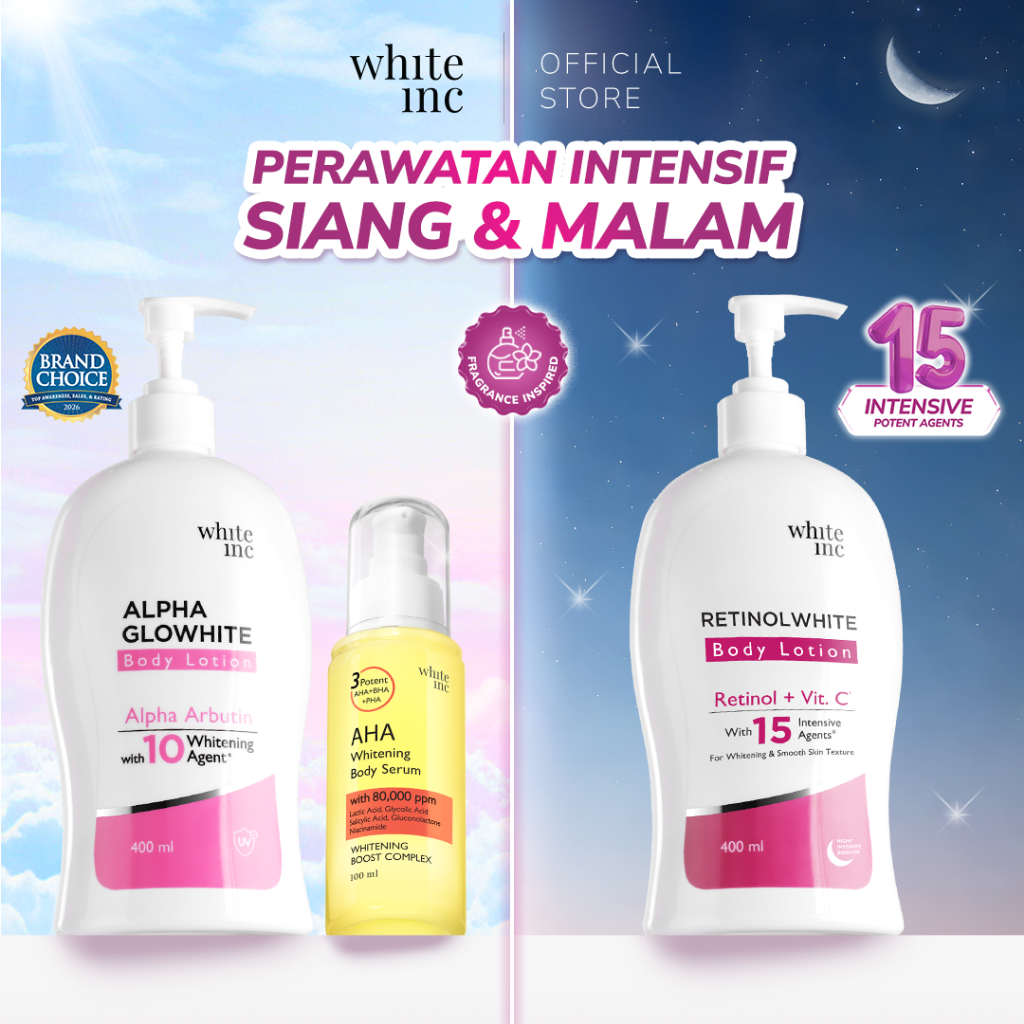 WHITE INC Bundling 3: AHA Serum + Alpha Glowhite + Retinolwhite Lotion