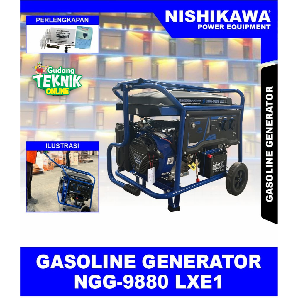 Genset 2500Watt NISHIKAWA NGG4990LXE NGG-9880LXE 4 Tak Double Starter / Power Generator 2500W NGG 49