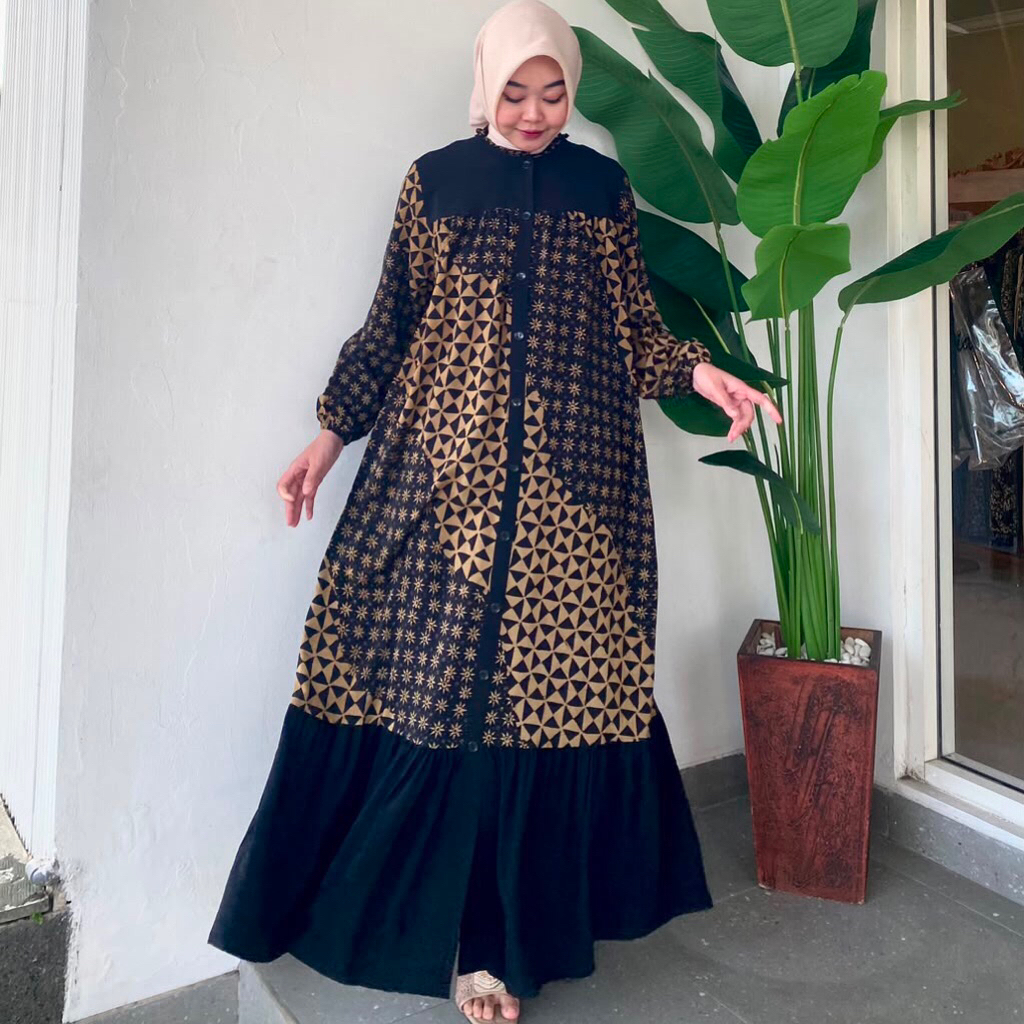 LONGDRES GAMIS CREPE PREMIUM by BATIK PUTRI DIANA