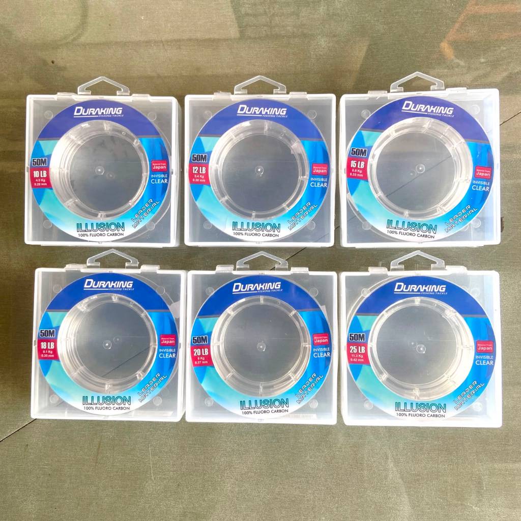 DURAKING SENAR PANCING FLUOROCARBON  ILLUSION 50METER LEADER