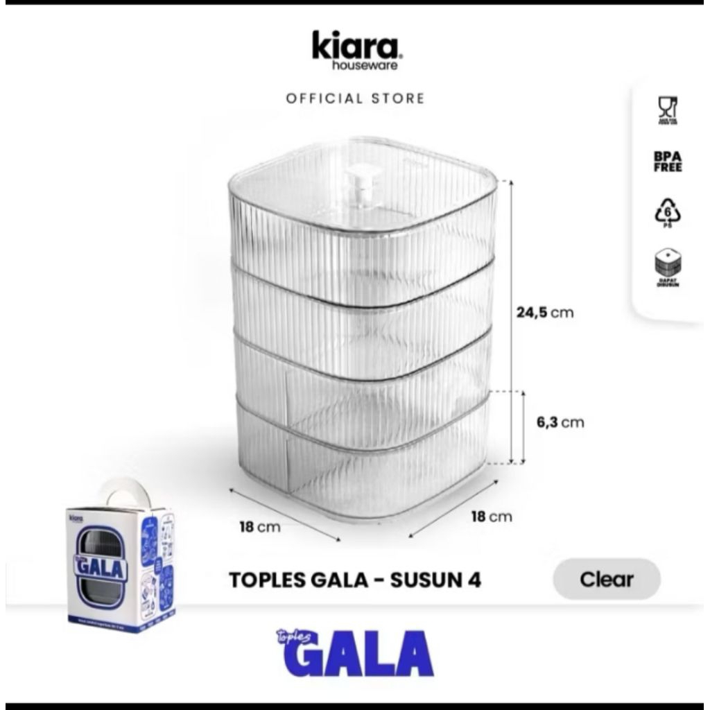 Toples susun bertingkat toples kue toples makanan toples 4 susun