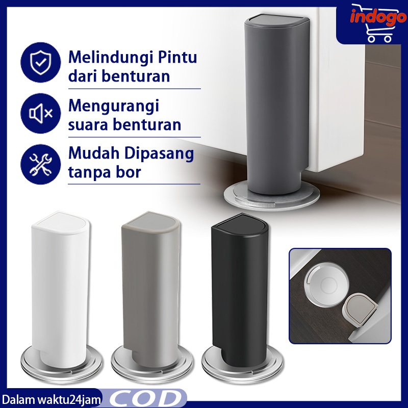 Penahan Pintu Magnet Anti-Collision Door Stopper Magnet Putih/Abu-abu/Hitam