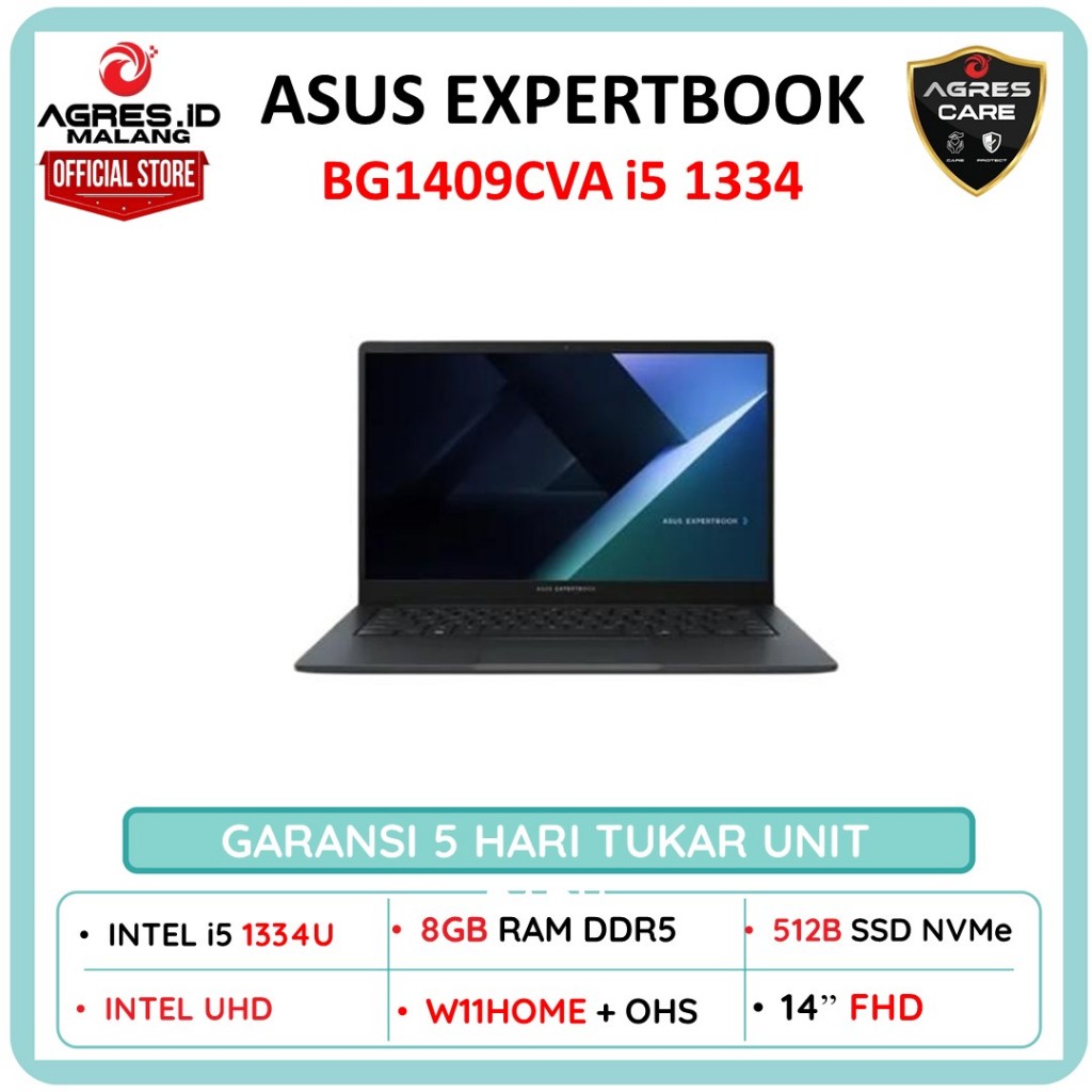 ASUS EXPERTBOOK BG1409CVA i5 1334 8GB 512GB 14" FHD W11 3Y
