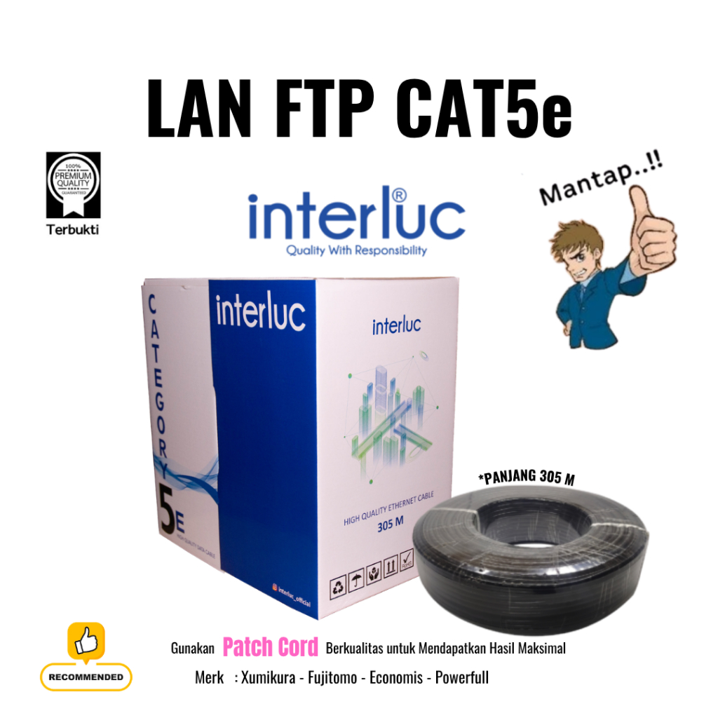 Kabel LAN Interluc FTP CAT 5 305 Meter / Interluc FTP