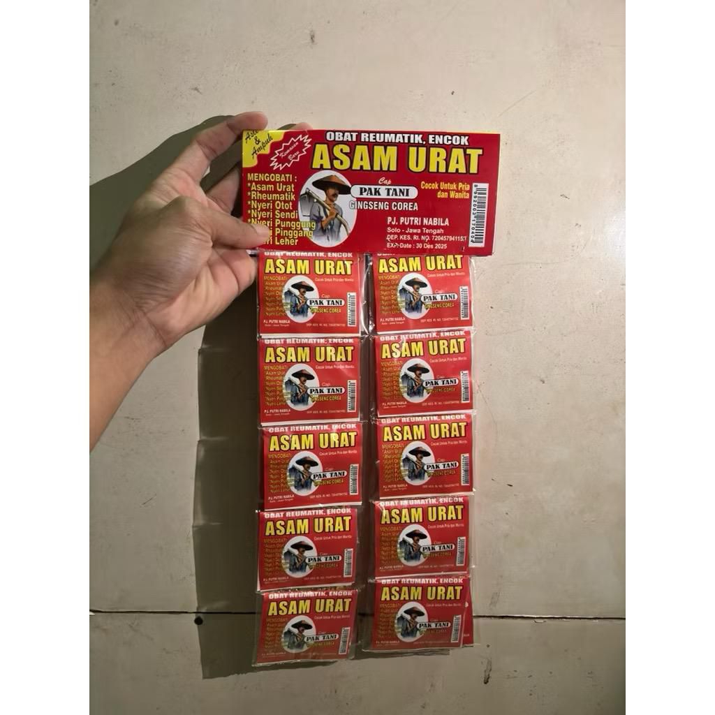 Obat Asam Urat Cap PAK TANI Asli 100%
