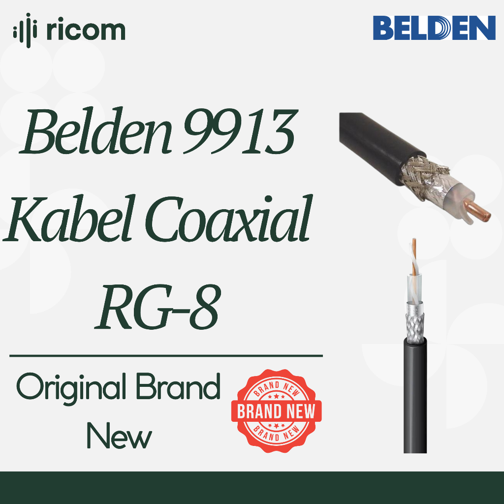 (305 METER) Belden 9913 – Kabel Coaxial RG-8 RG8 RG 8 RG8/U Original Kabel Koaksial