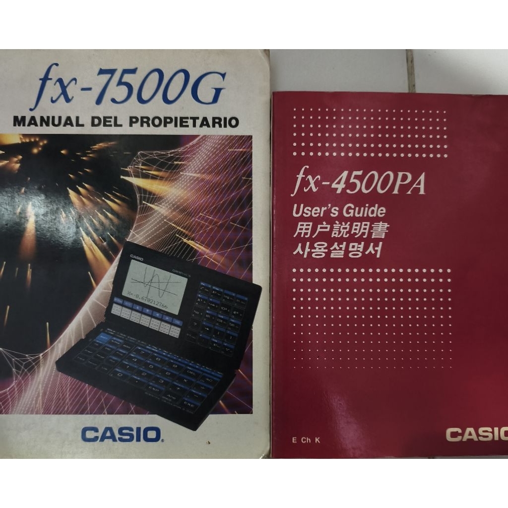 BUKU CASIO FX-7500G & FX-4500PA BEKAS ORIGINAL