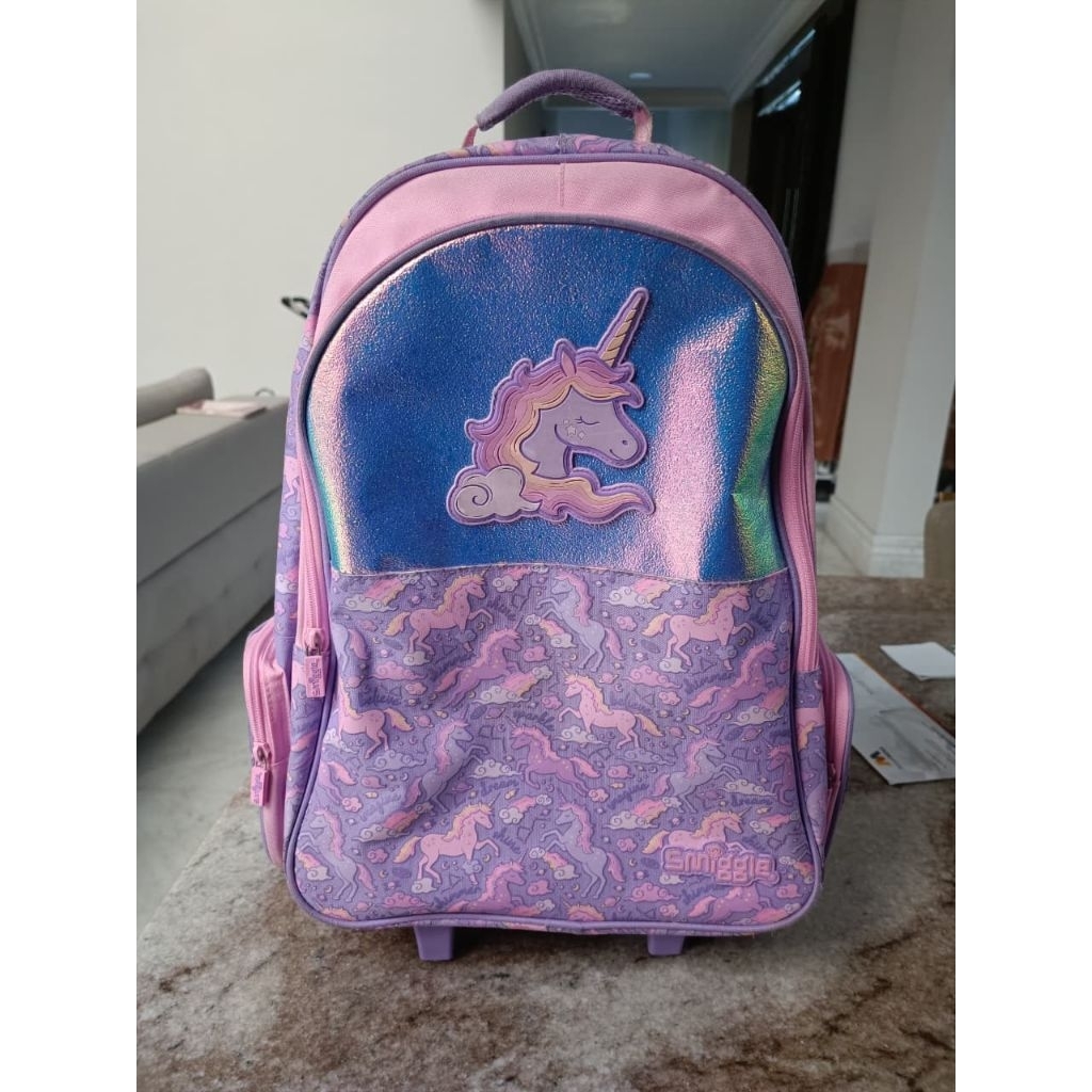 PRELOVED Tas Trolley Smiggle Original 100% / tas sekolah smiggle / tas unicorn / tas sekolah anak ce