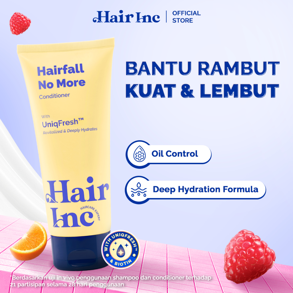 [NEW!] Hair Inc Haircare Expert Hair Fall No More Conditioner 180ml Conditioner Untuk Rambut Rontok Mudah Patah Menutrisi Rambut Memperkuat Rambut Melembapkan Batang Rambut Dengan UniqFresh Biotin Aloe Vera dan Gingseng