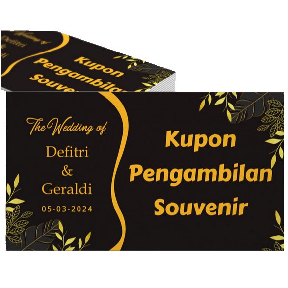 (Free Design) KARTU PENUKARAN SOUVENIR | KUPON PENUKARAN SOUVENIR PERNIKAHAN