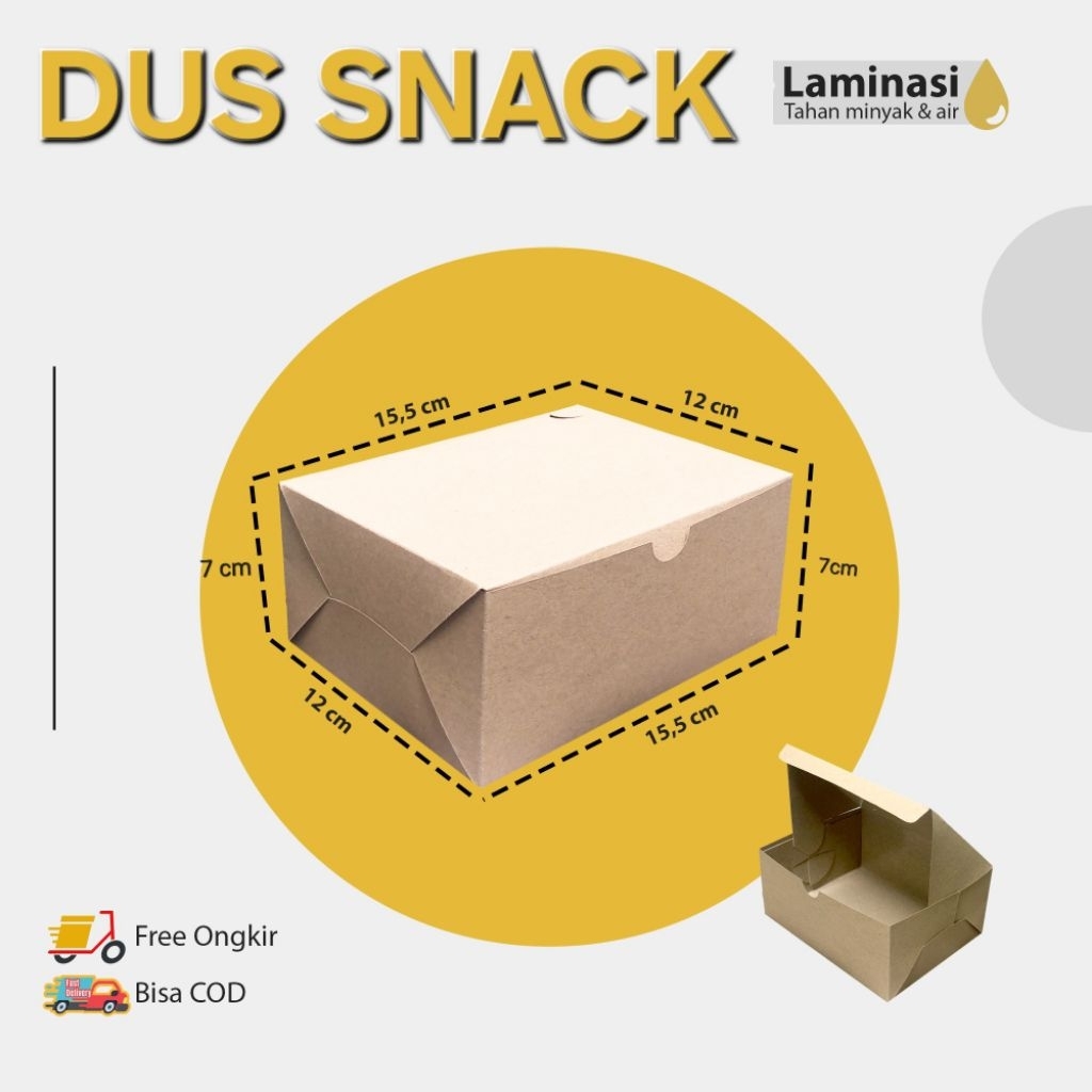 Dus Snack|Snack Box|Isi 25pcs|Laminasi