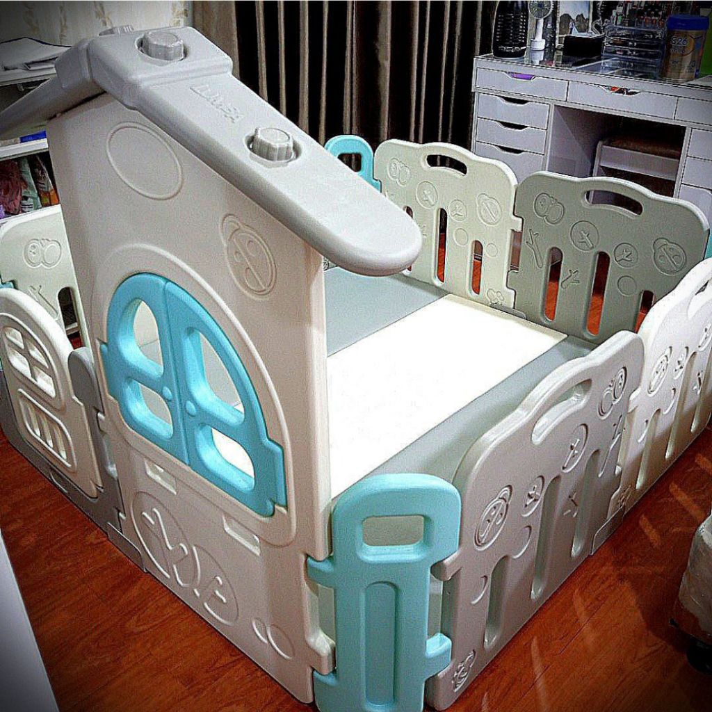 Prelove Lumba play fence + playmat anti bacterial type terrace
